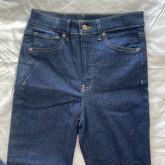 Express Slim Super High Rise Dark Washington Jeans - Picture 2 of 4